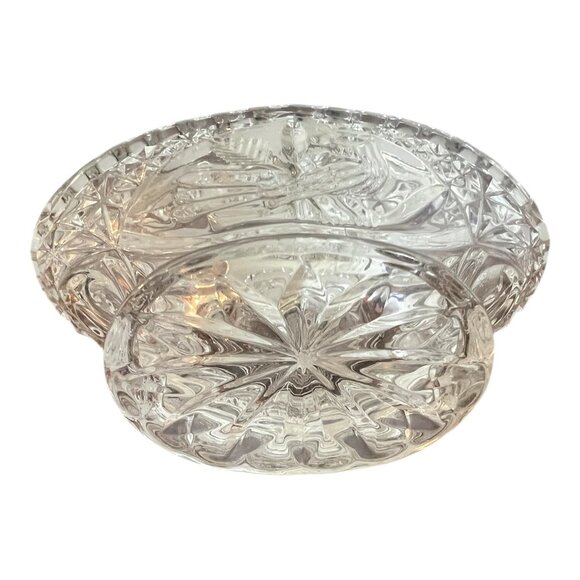 Hofbauer Byrdes Crystal Oval Covered Candy Dish With Bird Lid Made Germany 4X4X2 - Picture 8 of 8